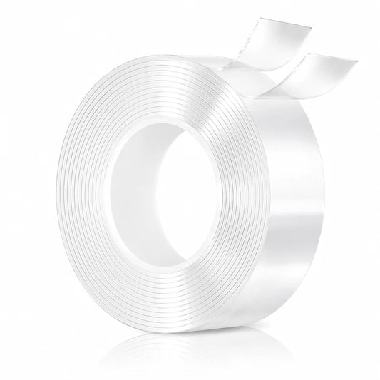 Nano Tape Double Sided Heavy Duty 1/2''×10Ft Removable Washable No Residue | Clear Adhesive Tape Multipurpose Mounting Tape for Wall, Carpet, Pictures, Home Decor, Office & DIY