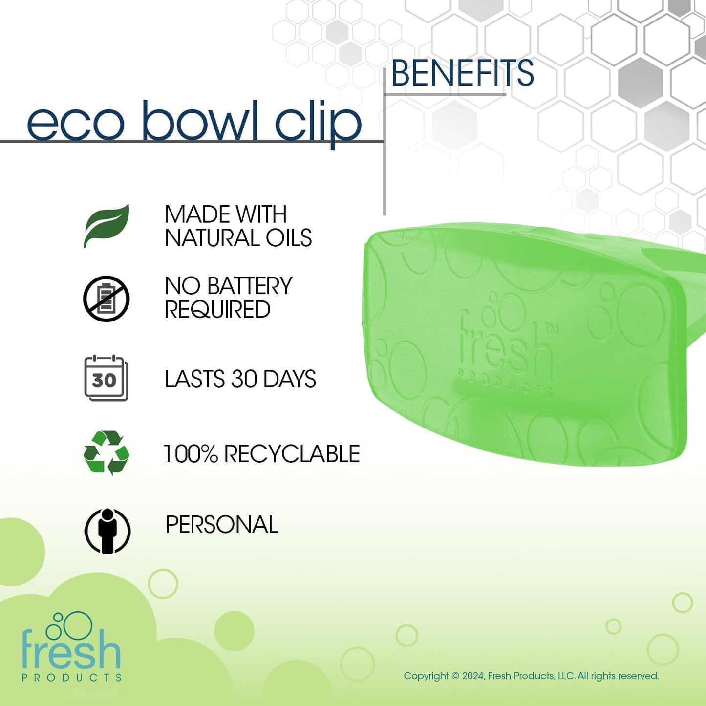 Fresh Products Toilet Bowl Eco Bowl Clip 2.0 Toilet Bowl Air Freshener - Sample Pack (8 Scents)