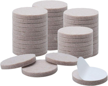 uxcell 40pcs Furniture Pads Square 7/8" Self-Stick Non-Slip Anti-Scratch Felt Pads for Chair Feet Floor Protector Beige