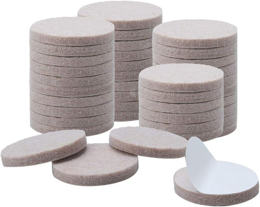 uxcell 40pcs Furniture Pads Square 7/8" Self-Stick Non-Slip Anti-Scratch Felt Pads for Chair Feet Floor Protector Beige