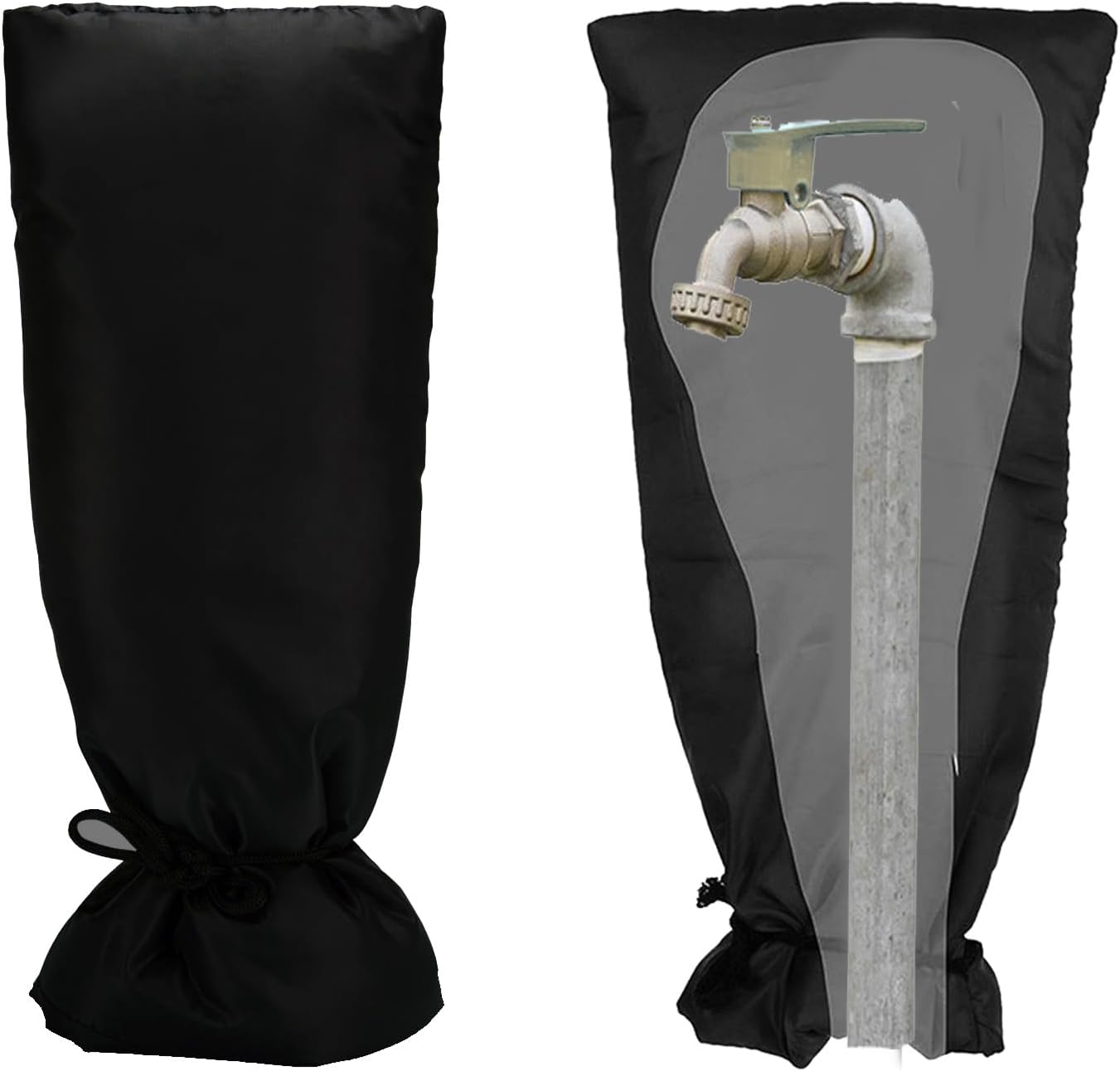 Outdoor Faucet Covers for Winter Freeze Protection,20.4"X8" Hose Bib Covers for Winter,Reusable Thicker Waterproof Insulated Spigot Cover