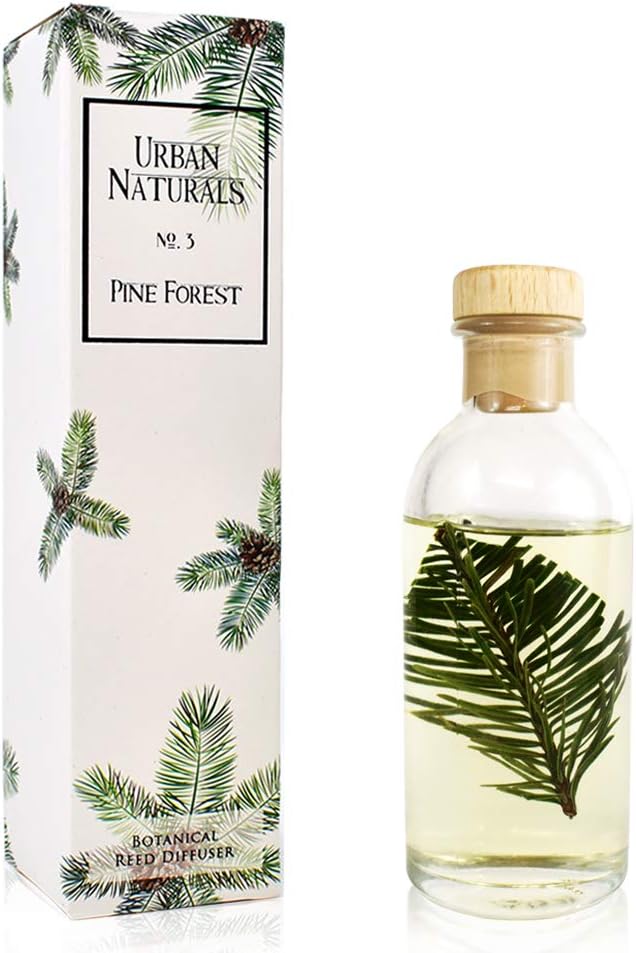 Urban Naturals Smoked Vanilla Reed Diffuser Set with Vanilla Bean, Sandalwood & Leather | Made in the USA - Colors A