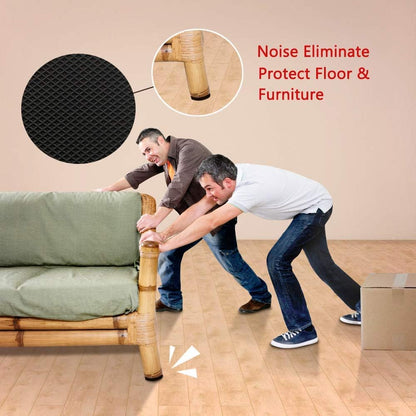 Yelanon Non Slip Furniture Pads -12pcs 4" Furniture Grippers Hardwood Floors, Non Skid for Furniture Legs,Self Adhesive Rubber Feet, Anti Slide Furniture Floors Protectors for Keep Couch Stoppers