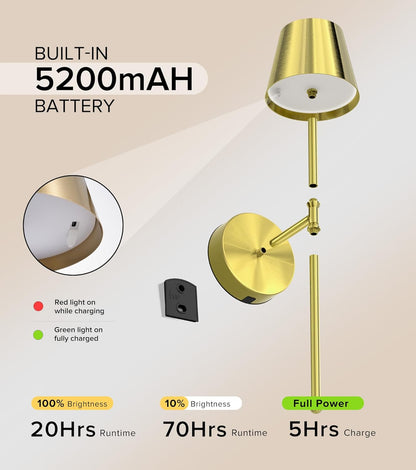 UME Wireless Sconces Set of 2 with Remote, 5200mAh Battery Powered Sconces - Small Rechargeable Sconces w/ 3 Color Temps & 5 Brightness Levels for Bedroom, Living Room, Wall Painting, Cafe (Black)