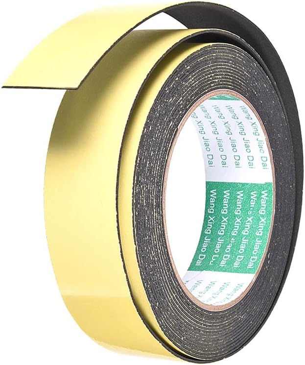 uxcell Sealing Foam Tape 5mm Wide 3mm Thick 4m/13ft Long, Self Adhesive Weather Strip for Window Door Insulation, Pack of 2