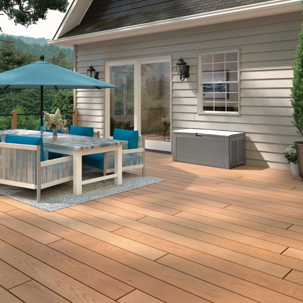 Rubbermaid Extra Large Resin Outdoor Storage Deck Box (134 Gal), Weather Resistant, Black, Deck Organization for Home/Backyard/Pool Chemicals/Toys/Garden Tools/Porch/Patio Cushions