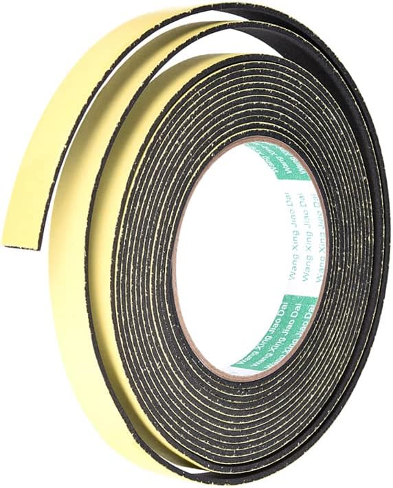 uxcell Sealing Foam Tape 5mm Wide 3mm Thick 4m/13ft Long, Self Adhesive Weather Strip for Window Door Insulation, Pack of 2