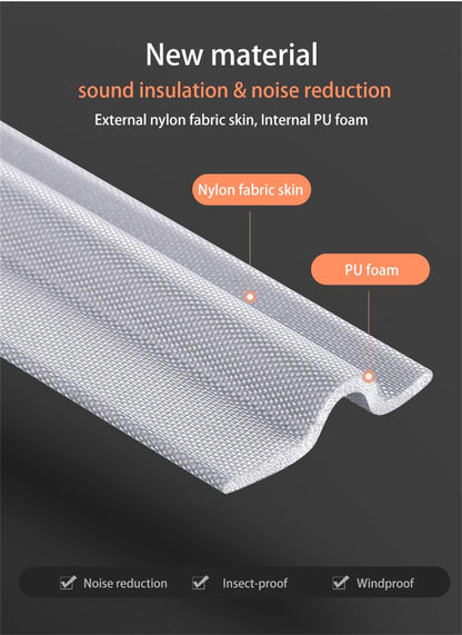 80IN Self Adhesive Window Gap Sealing Strip, Windproof Soundproof Weather Stripping Door Seal, PU Foam Sliding Door Bottom Seal Tape Guard Sealer Dust Stopper for Windows Doors Insulation (Gray)