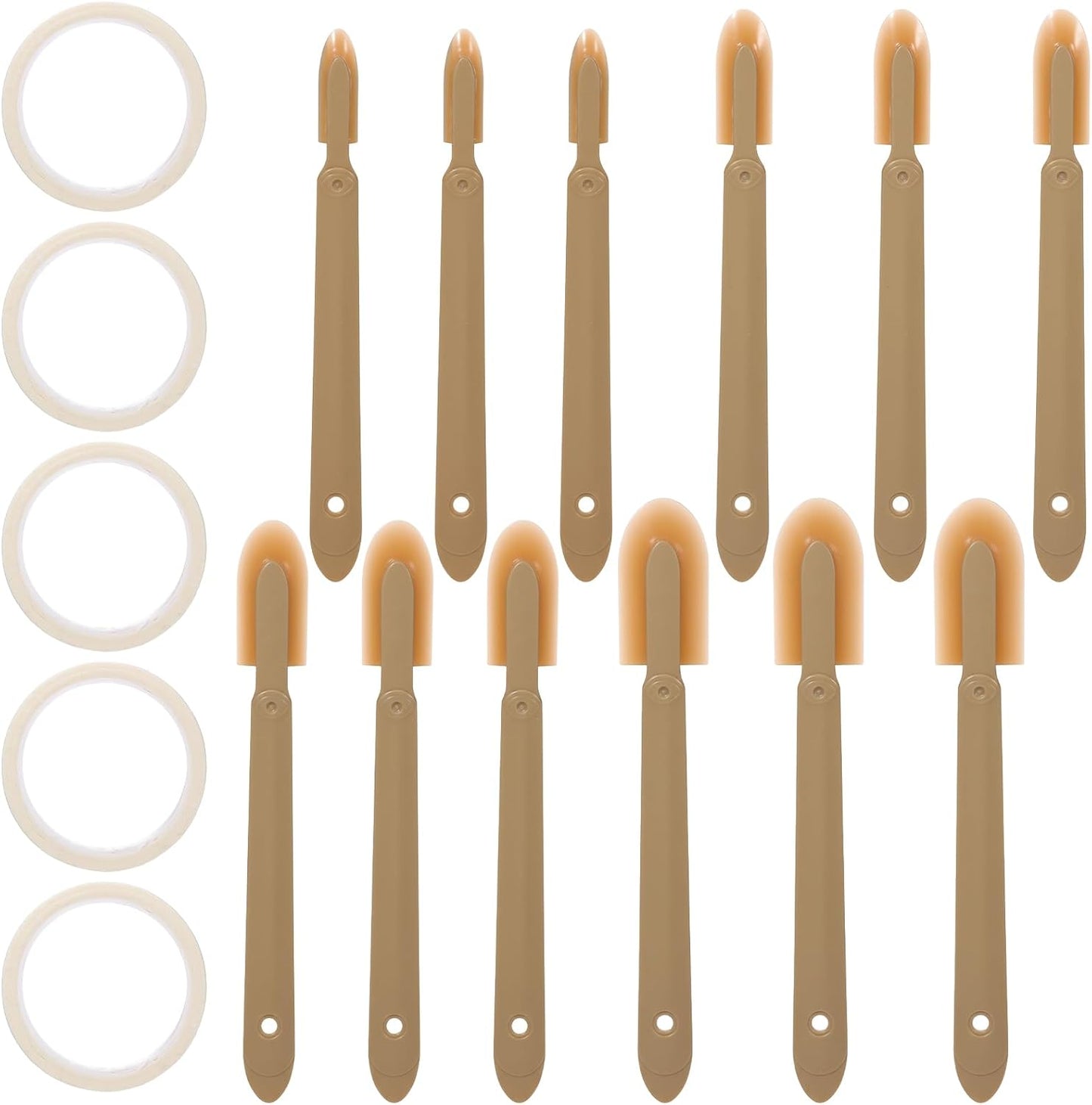 Kifmurase 17Pcs Rubber Caulking Spatulas Tools, Silicone Caulking Finishing Tool Kit, Multifunctional Caulk Remover, Smoothing Spreader Applicator for Floors, Tiles, Walls, Bathrooms (4 Sizes)