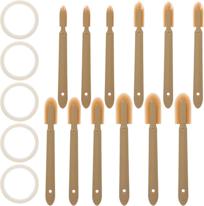 Kifmurase 17Pcs Rubber Caulking Spatulas Tools, Silicone Caulking Finishing Tool Kit, Multifunctional Caulk Remover, Smoothing Spreader Applicator for Floors, Tiles, Walls, Bathrooms (4 Sizes)
