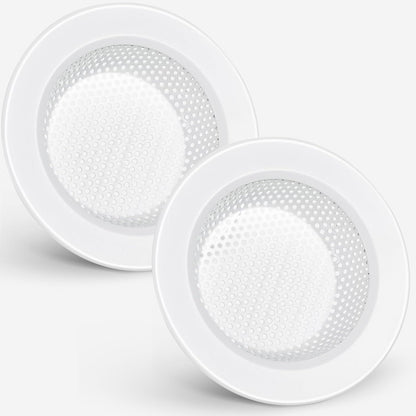 Retisee 2 Pcs Sink Strainer Stainless Steel Kitchen Sink Drain Strainer Basket Cover Mesh Hair Food Catcher, Large Wide Rim of 4.4 Diameter(Brushed Silver)