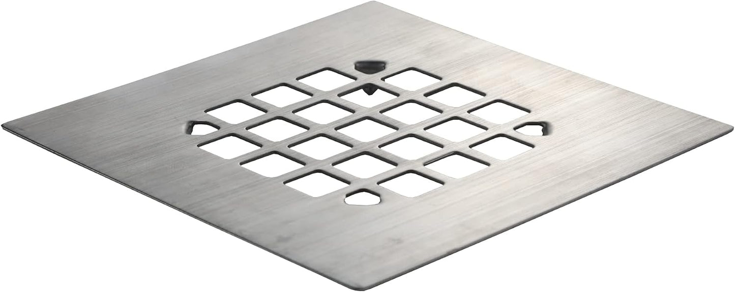 Danco Snap-in Shower Drain Cover with in-Drain Hair Catcher, 4-1/4" Round, White Strainer, (10533)