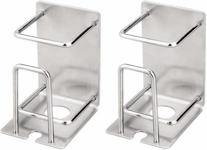 HANZE 2 Pack Toothbrush Holder 304 Stainless Steel Adhesive Wall Mounted 3 in 1 with Toothbrush Holder Toothpaste Holder and Cup Holder for Bathroom Shower
