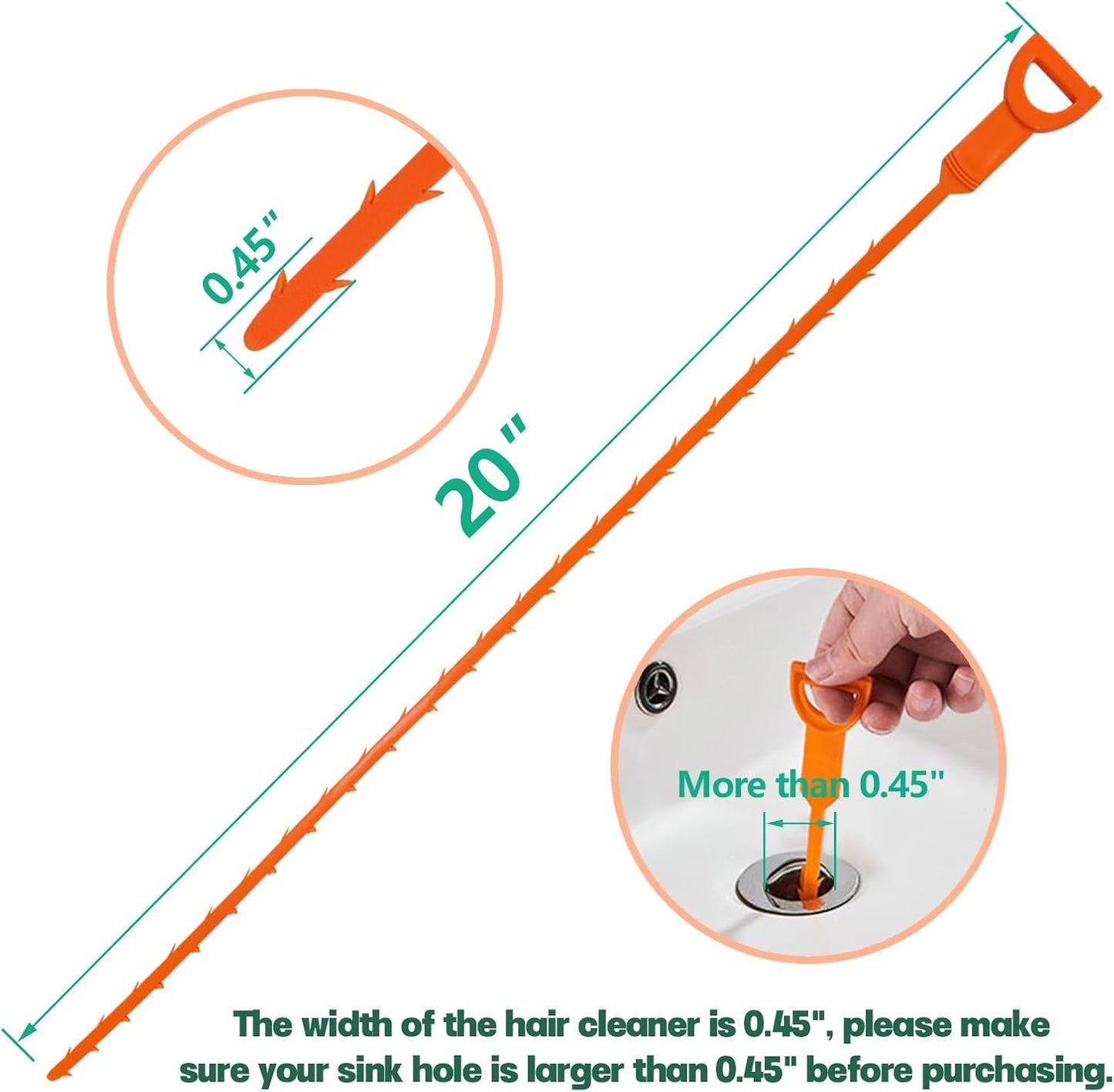 Drain Snake Hair Drain Clog Remover - 3 Pack Shower Snake Sink Unclogger Tool with Exquisite Packaging