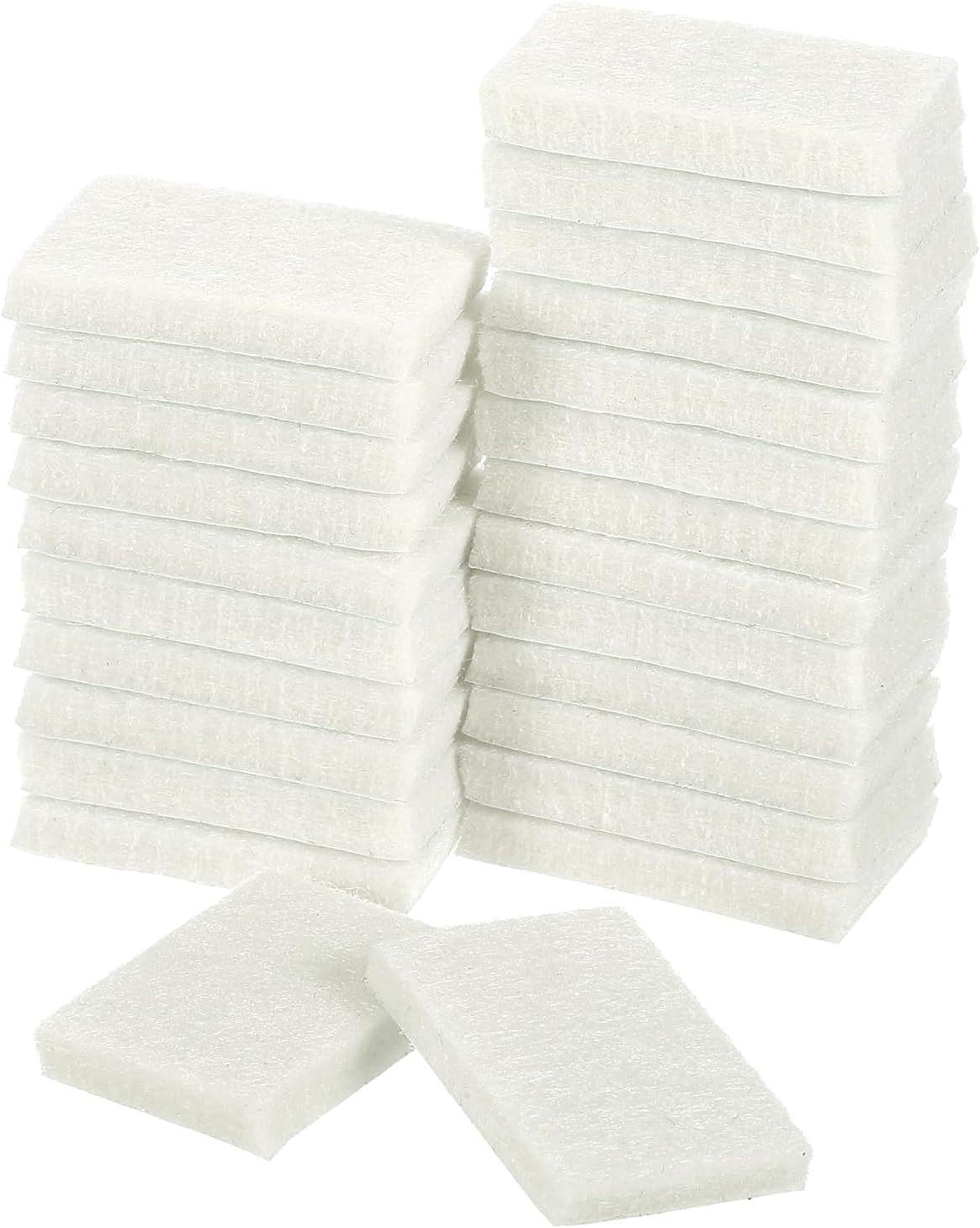uxcell Furniture Pads, 24Pcs 1.4"x0.9" - Rectangle Self Adhesive Felt Furniture Pads, Hardwood Floor Protectors for Furniture Feet Chairs Legs (Black)