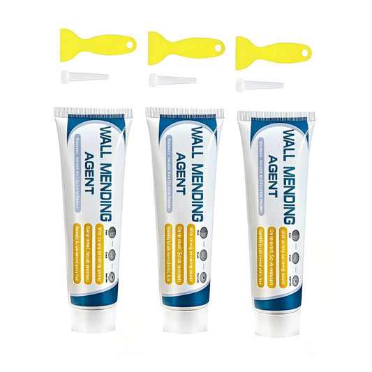 2026 New Multi-Functional Drywall Patch Repair Kit with Scraper - Quick Drying Wall Mending Agent Paste for Holes, Cracks, Nail Holes, Dents & Small Damage (3 Pcs)