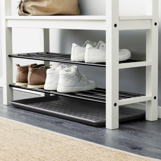 Indoor Outdoor Shoe Tray, 28 x 14 inches, Gray, Using a Shoe mat Protects Your Floor from Dirt and Gravel