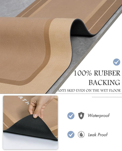 MontVoo-Bath Mat-Bathroom Mat Rug Non Slip Super Absorbent Stain Resistant Quick Dry Thin Bath Rug-Bath Mats for Bathroom Floor Bathtub Vanity-Bathmat Bath Rug Easy Care-17"x27" Grey