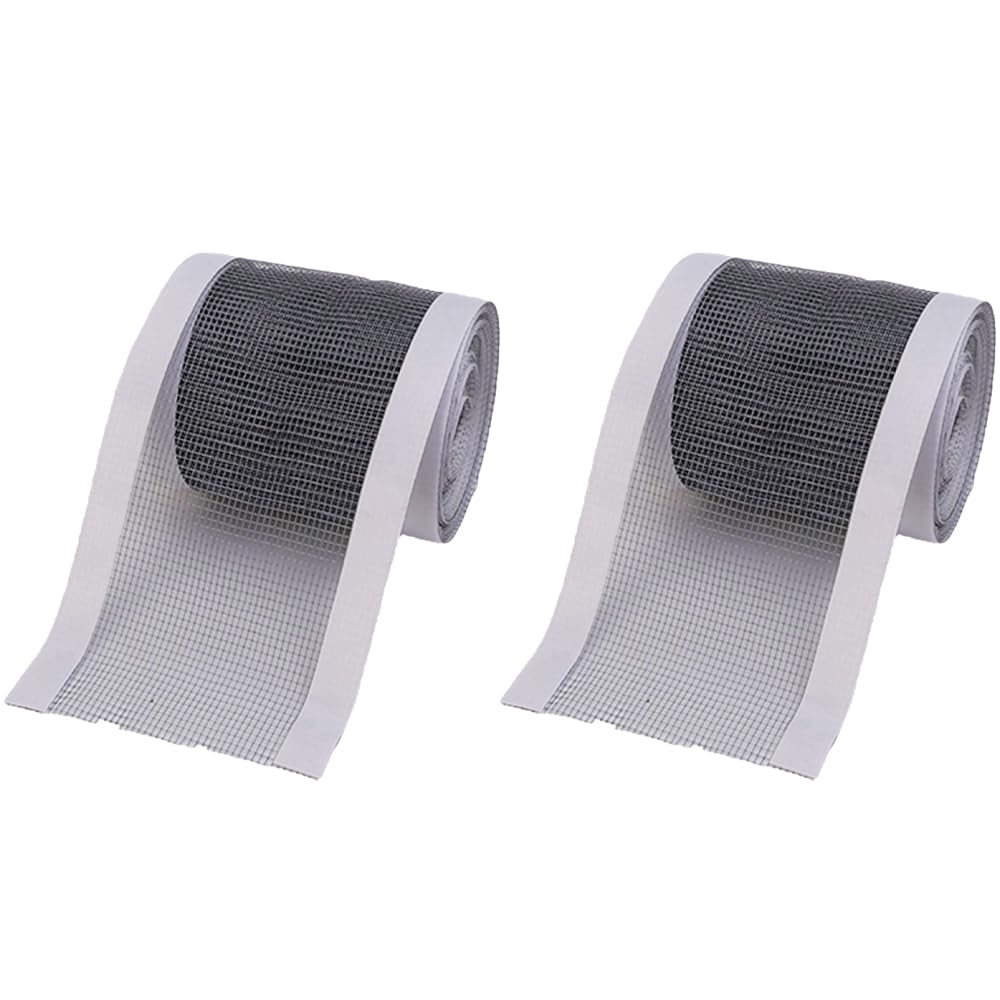2 Rolls Self-Adhesive Window Screen Repair Tapes Screen Door Tent Net Repair Patch Net (5 Meters/Roll 7cm in Width)