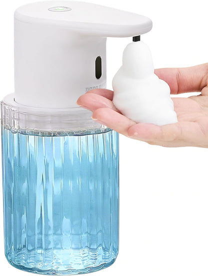 Automatic Foaming Soap Dispenser Touchless, 3 Adjustable Liquid Levels, 10oz/300ml Rechargeable, IPX7 Waterproof for Bathroom, Kitchen, Black