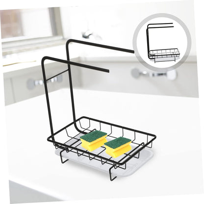 Garneck 1pc Kitchen Sponge Rag Rack Dual-Purpose Desktop Wall-Mounted Storage for Dishcloths Soaps Cleaning Supplies Easy to Clean Breathable Design