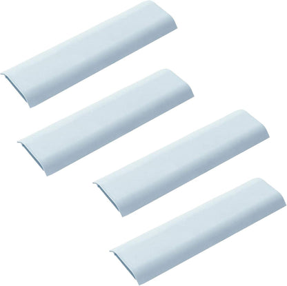 Cable Concealer Cord Cover, Airlxf 2 PCS Self-Adhesive Wall Cable Covers with 4 PCS Double-side Tapes for TV Computer Office Theater (White)