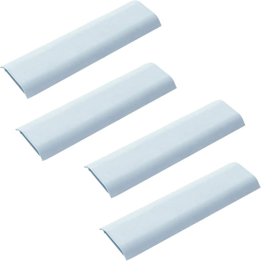 Cable Concealer Cord Cover, Airlxf 2 PCS Self-Adhesive Wall Cable Covers with 4 PCS Double-side Tapes for TV Computer Office Theater (White)