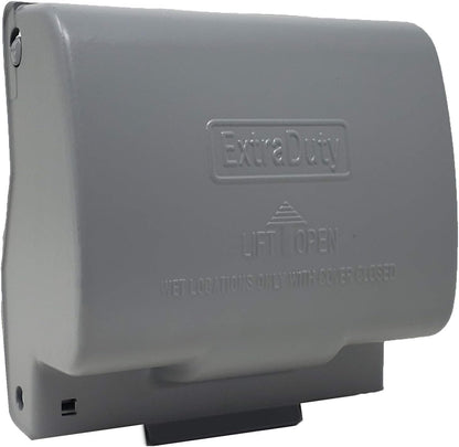 Sealproof 1-Gang Vertical Metal Weatherproof Lockable While In Use Outdoor Outlet Receptacle Cover, 7-in-1 Configurations
