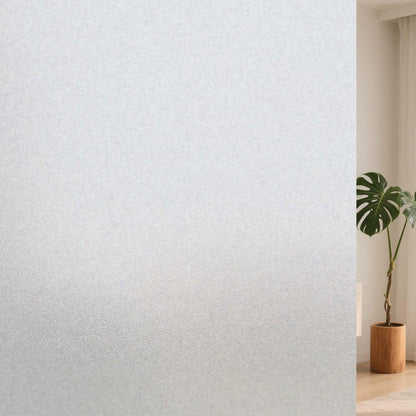 Frosted Window Film, Removable Glass Door Privacy Film, Suitable for Bathrooms, Offices, Static Cling Decorative Film, Reusable Window Stickers (Pure, 17.5X78.7 Inch)