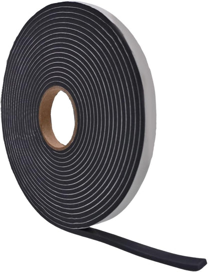 WOD Insulation Foam Tape Self Adhesive - 1/16 Thick x 3/16 Width - 150 feet - Made in USA Weather Stripping, HVAC, Sealing Doors, Windows, Pipes, Cooling, Sound Proof, and Air Conditioning.