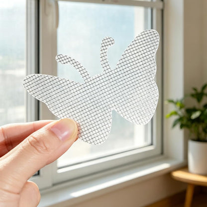 10Pcs Door Window Screen Repair Patch Set, Sliding Pet Mesh Screen Door Repair Patches, Strong Adhesive Screen Repair Stickers for Repair Holes Tearing(Cat)