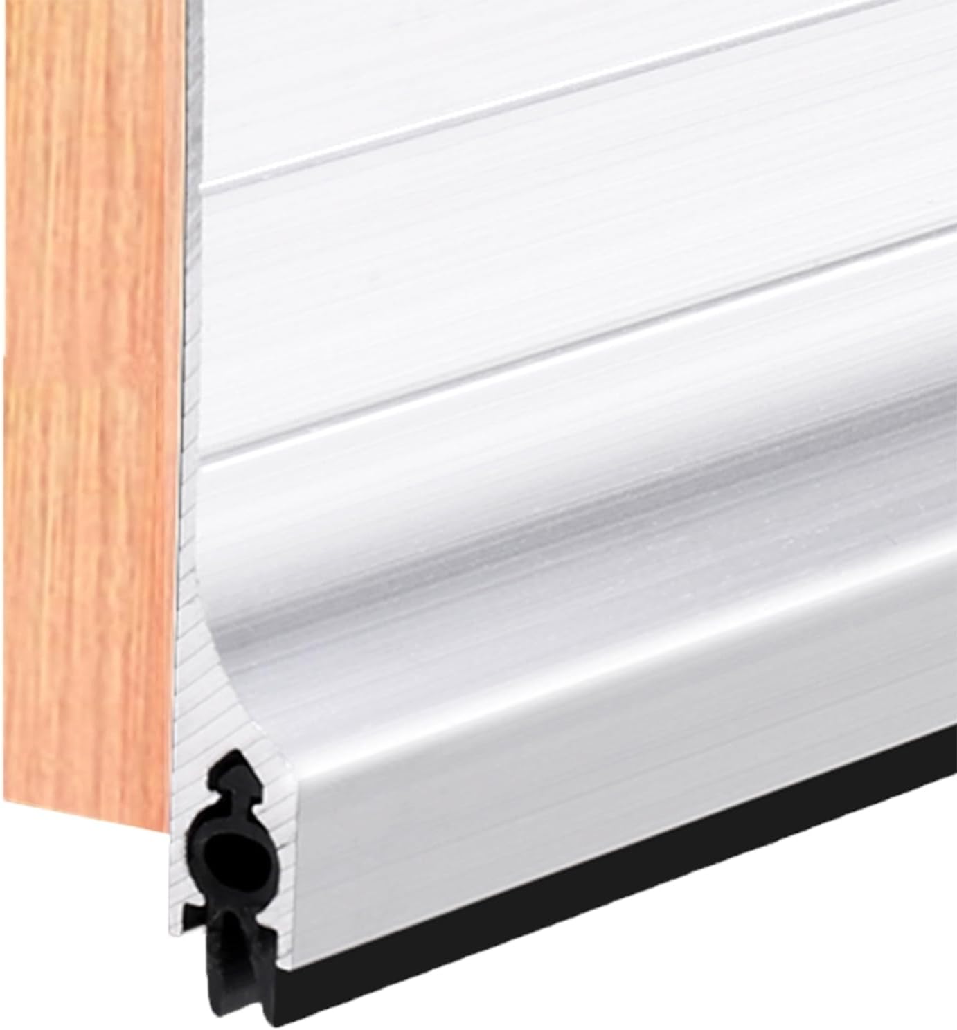 Door Metal Draft Stopper 3x28 inches Aluminum Mouse Blocker Silver | 3-3/8" Width 28" Length Metal Sweep Door Seal Cover 2-3/8 inch Gap Stop Under Doors Drafty