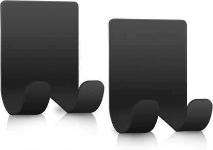 Razor Holder Shaver Hook Hanger Stand(2 Pack)Self Adhesive Stainless Steel Heavy Duty Utility Storage Hook,Shower Hook for Razor,Bathroom Kitchen Organizer for Plug Robe Towel Loofah Bathrobe Coat