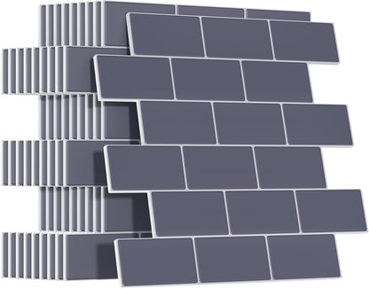 Yoillione Peel and Stick Backsplash for Kitchen: Self Adhesive Wall Tiles for Bathroom - Vinyl Thick Back Splash Tile (10, Light Coffee)