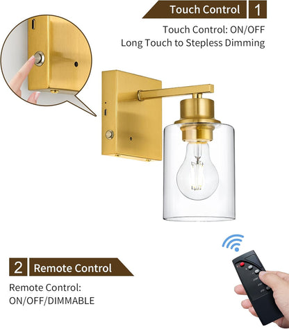 Battery Operated Wall Sconce Set of 2, Black Rechargeable Wall Lights with Timer Function, Easy Install Dimmable Wireless Wall Lamps Sconces Wall Decor for Living Room Bedroom Hallway, Emergency 3000K