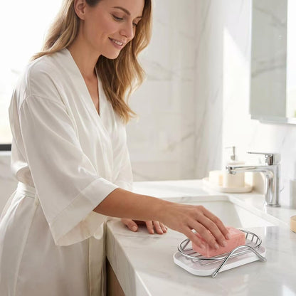 Soap Dish for Shower Bar Soap Holder Self-Draining Shower & Kitchen Sink Organizer