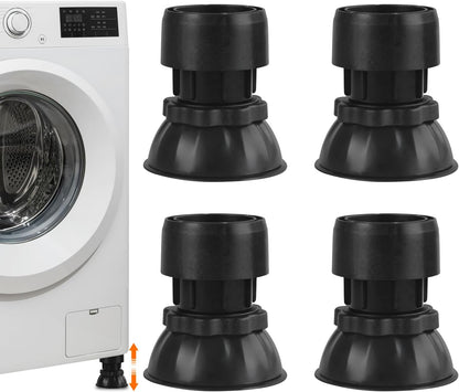 Anti Vibration Pads for Washing Machine - 3.93''-5.12'' inches Adjustable Washer Anti-Vibration Pads 4 Pack, Noise Reducing Anti Slip Anti Vibration Rubber Variety Washing Machine