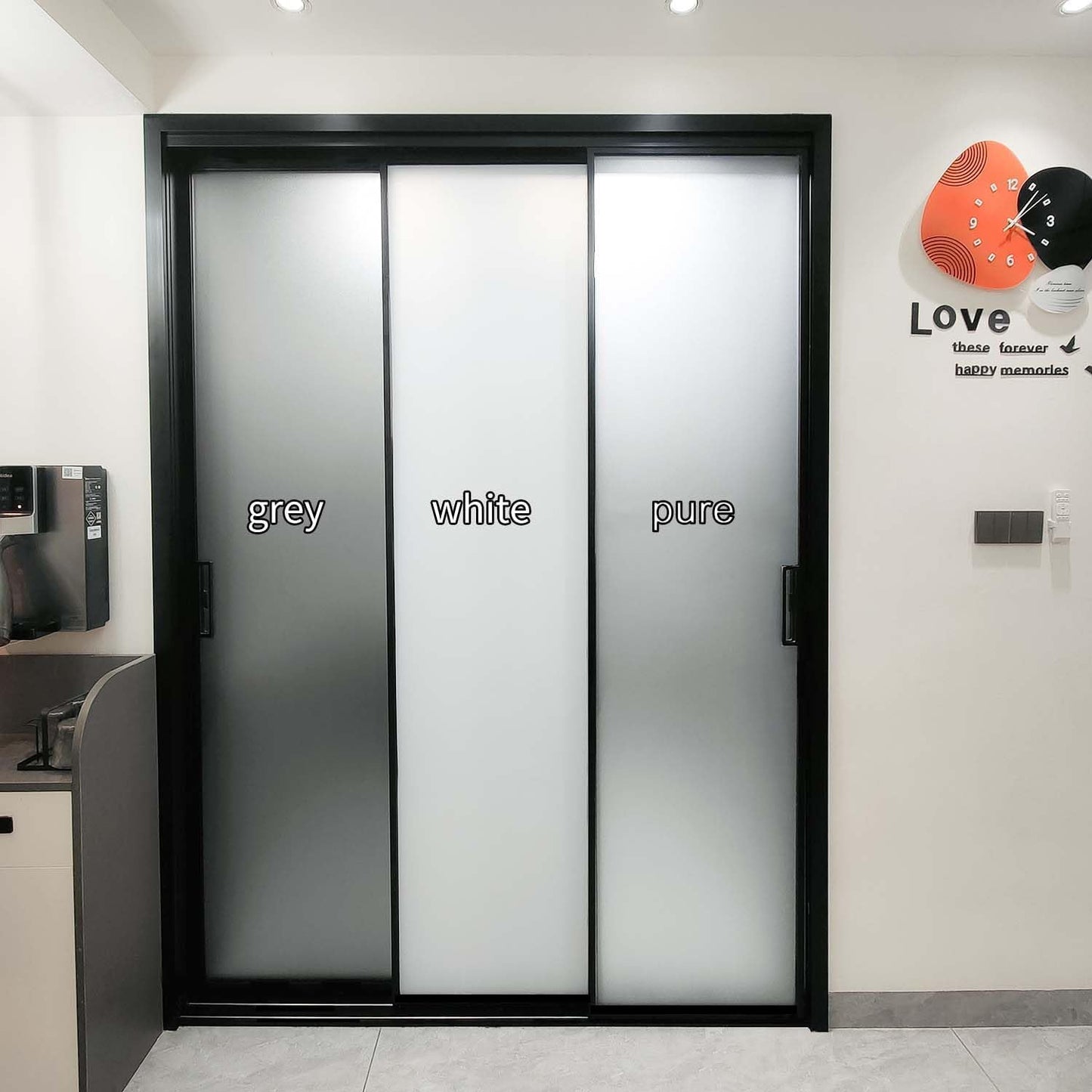 Frosted Window Film, Removable Glass Door Privacy Film, Suitable for Bathrooms, Offices, Static Cling Decorative Film, Reusable Window Stickers (Pure, 17.5X78.7 Inch)
