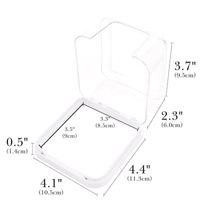 Weatherproof Outside Outlet Cover, Outdoor Large Plug and Receptacle Protector, Plastic Wall Socket Plug Protector for Bathroom, Kitchen, Balcony (Clear)