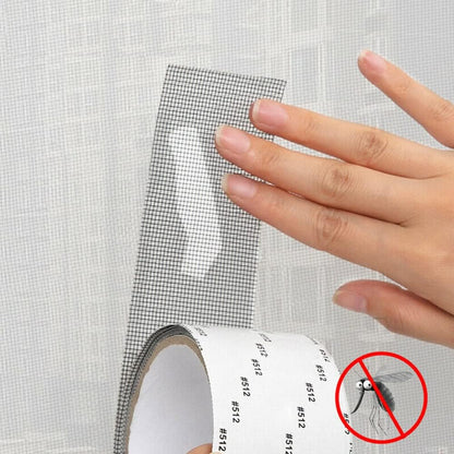 JacobsParts Window Screen Repair Patch Adhesive Fiberglass Mesh Hole Repair Tape 2" 6.5ft (White)