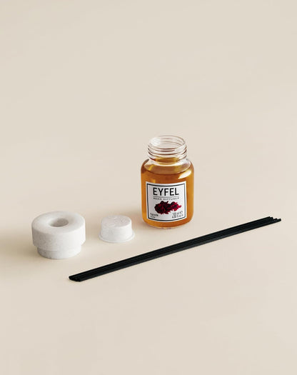 EYFEL Reed Diffuser Set - Caramel Scent 4.05 fl oz Oil with Sticks for Home and Bathroom - Fragrance and Decor