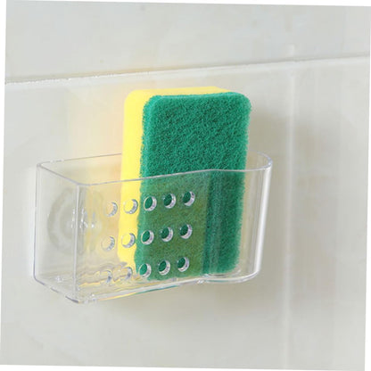 2 Pcs Sponge Storage Rack for Kitchen and Bathroom Hollow Bottom Duster Cloth Drainer Quick Drying Scouring Pad Organizer Space Saving Shelving