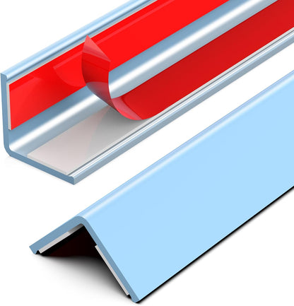 Wall Corner Protector, Walls Edge Protector，Self-Adhesive Wall Corner Guards,PVC Double Side Edge Protector， Furniture Stairs Guard (Gray 2PCS 90cm/35.4in)