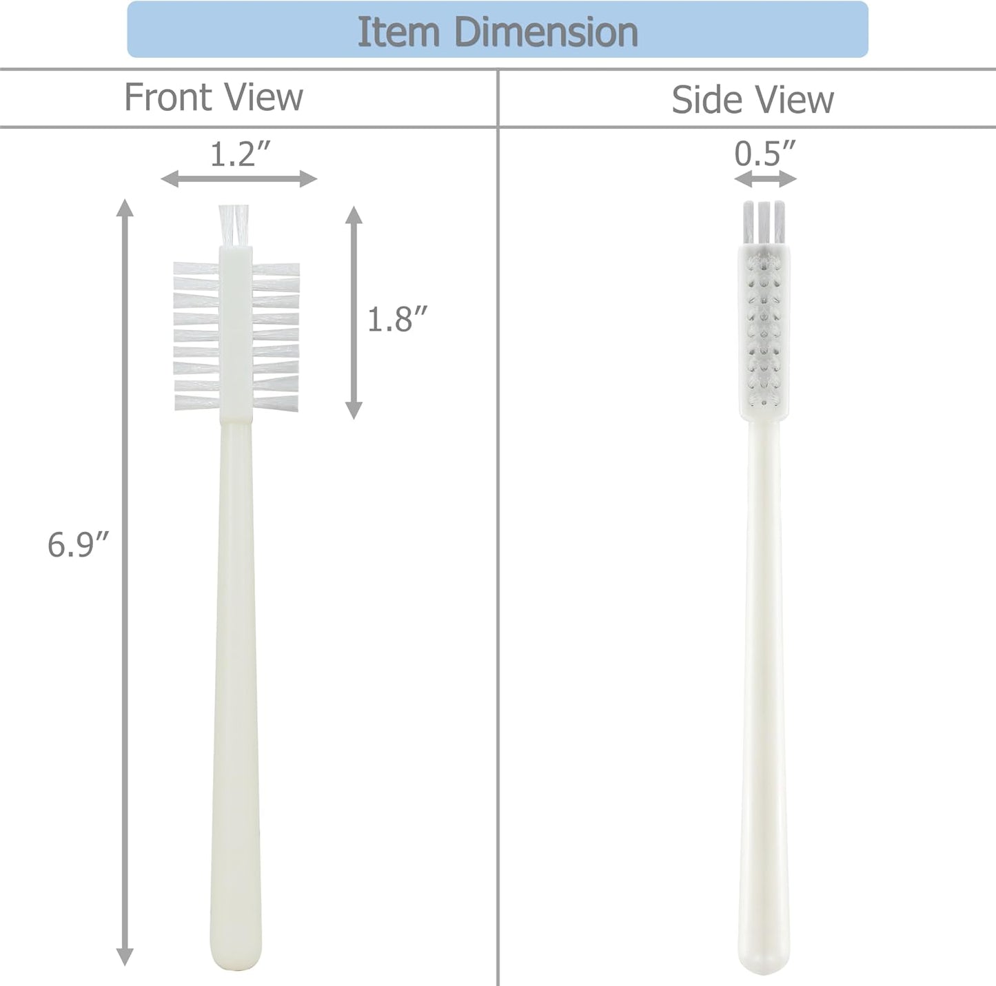 EIKS 10 Pack Juicer Cleaning Brushes for Cleaning Bottle Glassware Edge Corner Bottom, Also Suitable for Tile Lines Window Track Sink