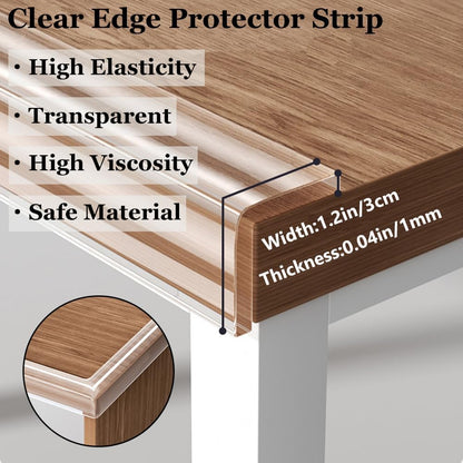 Baby Proofing Edge Protector for Kid Clear Edge Protector Strip Safety Corner Guards Child Proof Corner Bumper for Furniture 1.2in x 32.8ft