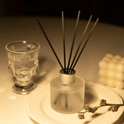 Brakula Reed Diffuser Set, 100ml Black Vanilla Scented Oil Diffuser for Bathroom, Home Fragrance for Living Room, Office