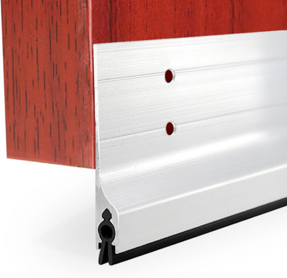 Door Metal Draft Stopper 2x32 inches Aluminum Mouse Blocker Silver | 2" Width 32" Length Metal Sweep Door Seal Cover 1-1/8 inch Gap Stop Under Doors Drafty
