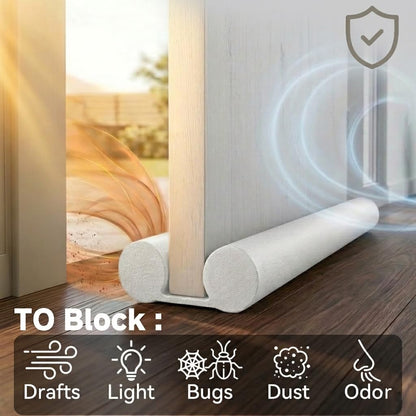 MAXTID Under Door Draft Stopper for Bottom of Doors 38" Black Door Blocker Noise ReducerLight Cold Air Guard Breeze Sound Proof Door Sweep Weather Stripping Door Seal Insulation Strip Gap Filler