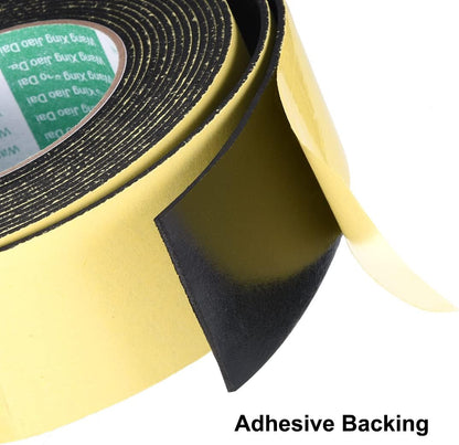 uxcell Sealing Foam Tape 5mm Wide 3mm Thick 4m/13ft Long, Self Adhesive Weather Strip for Window Door Insulation, Pack of 2