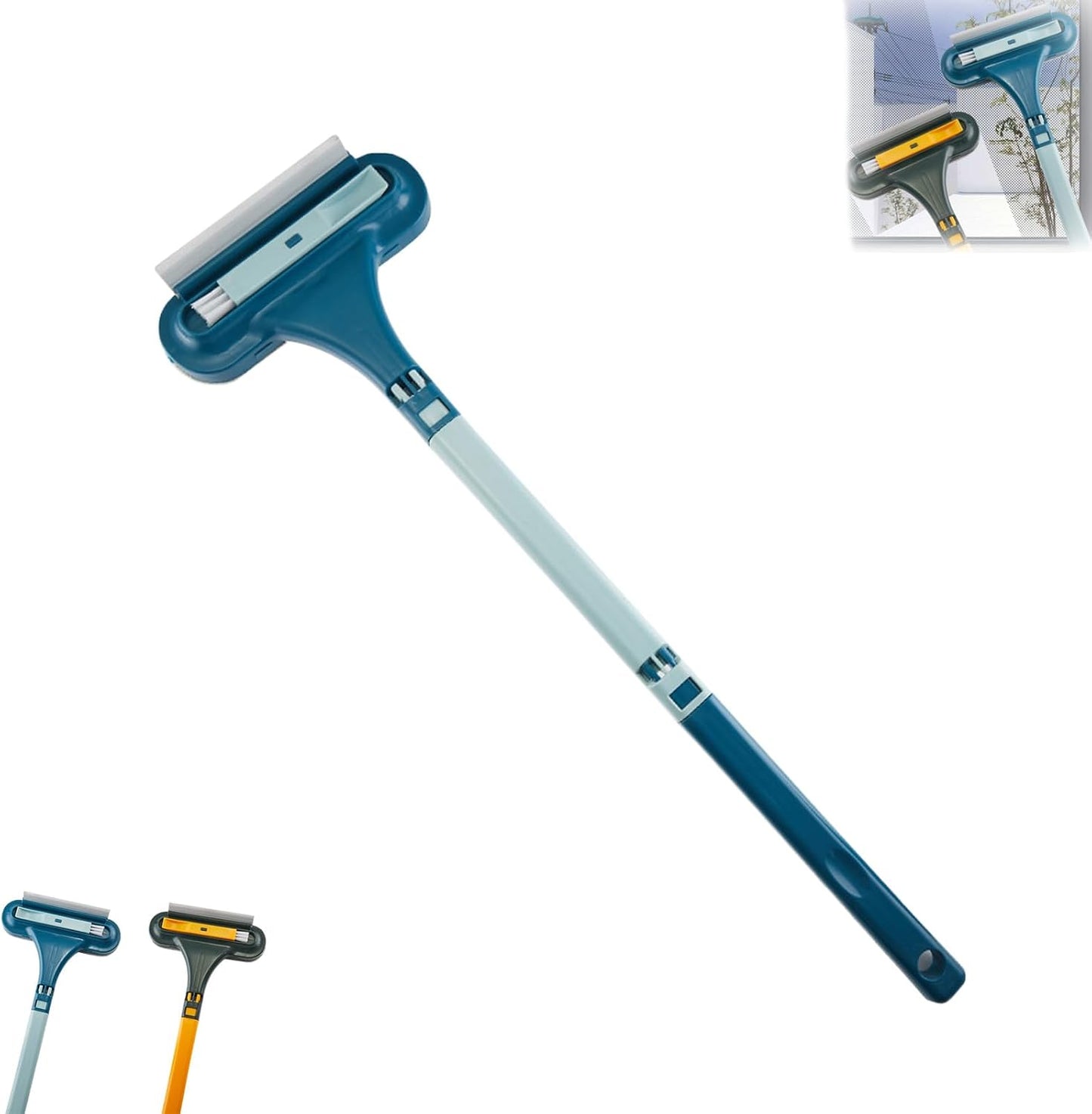 2-in-1 Multi-Purpose Cleaning Brush Efficient Cleaning, 2026 Upgraded Window Screen Cleaning Brush, 2-in-1 Window and Screen Cleaning Brush with Extendable Handle for Household (A#)